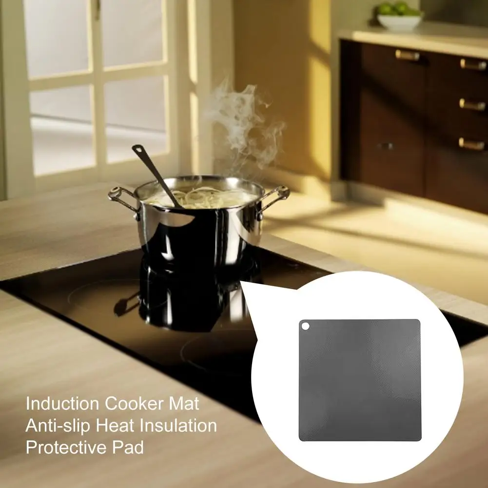 

Reusable Induction Cooker Silicone Mat Cleaning Anti-slip Heat Insulation Protective Pad Kitchen Tool Heart Insulation Placemat