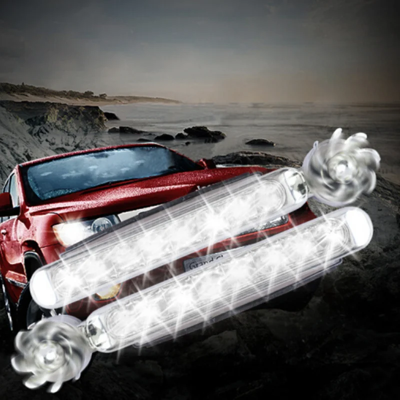 2 шт. Универсальный ветряной энергии дневной ходовой светильник для Ford Focus kuga Fiesta