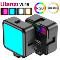 ulanzi vl49 mini rgb led video light 2700k 9000k on camera fill light photography lighting pocket live tiktok vlog light lamp