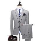 2021 новый костюм Для мужчин, Классический комплект из 3 предметов размера плюс S-6XL роскошное свадебное платье костюм мужской Slim Fit Для мужчин смокинга