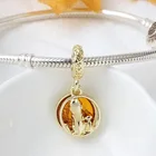 1 шт. 2021 новый золотой кулон в виде льва Diy Bead подходит для европейского шарма Pandora Ювелирные Браслеты Аксессуары A223