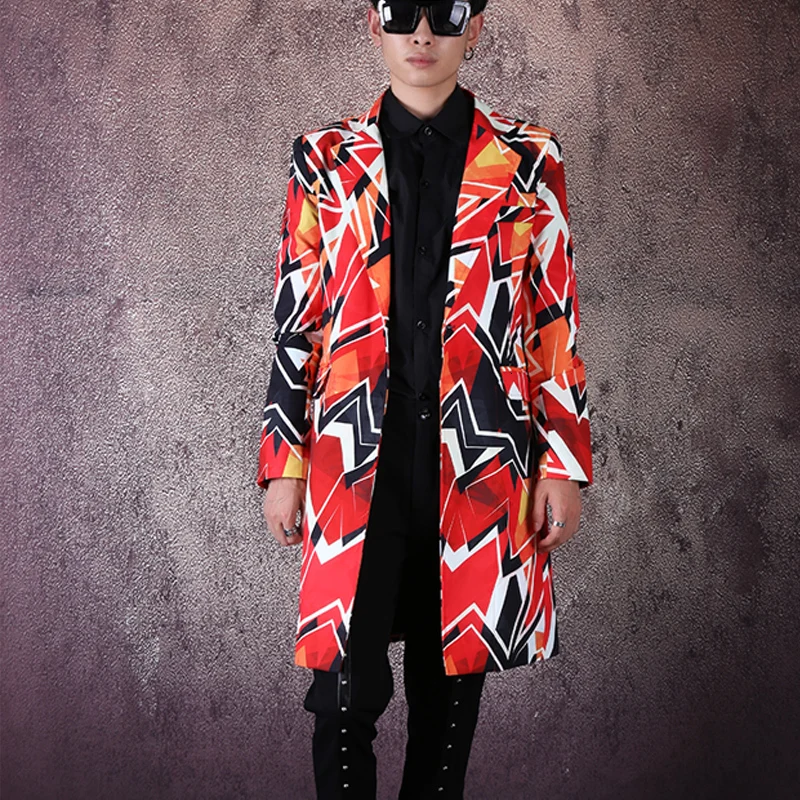 Уличная одежда танцевальное пальто в стиле хип хоп Мужские Сценические костюмы