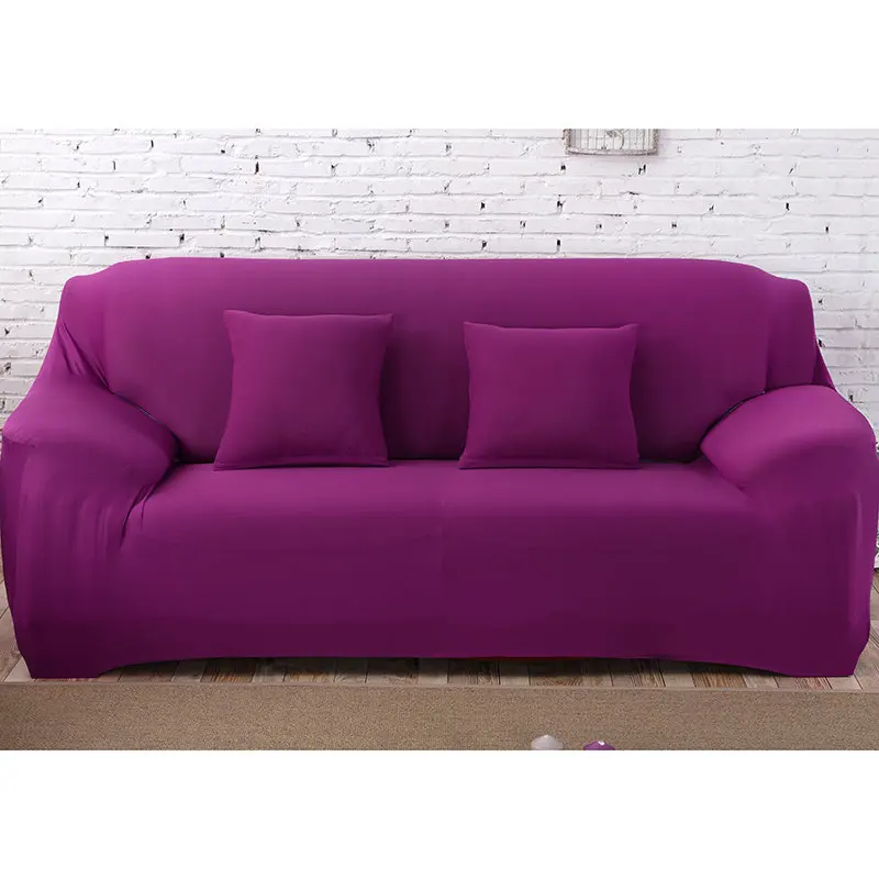 Однотонные узор slipcovers диван крышка покрывала для дивана стрейч для диван в гостиной диван Полотенца кресла диван Чехол для дивана - Цвет: amaranth