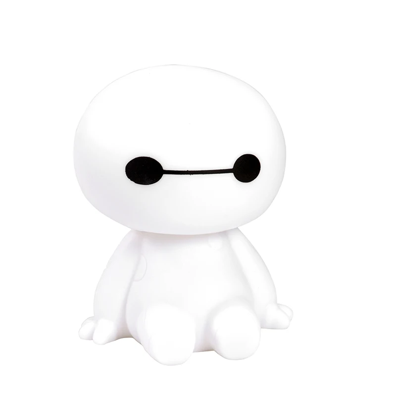 Белый Автомобиль орнамент робот Baymax качающаяся голова фигурка кукла автомобиль Интерьер приборной панели декор кивая украшения Симпатичные авто аксессуары - Название цвета: Белый