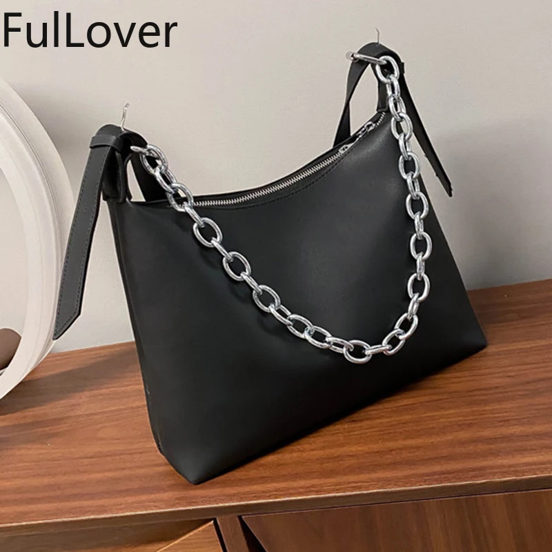 

Сумка на плечо женская с цепочкой, саквояж кросс-боди в стиле ретро, вместительный чемоданчик сплошного цвета, 2021