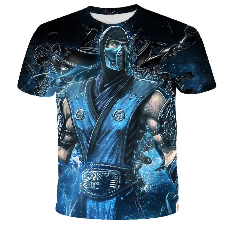 

2021 Summer new Children Kids T-shirt For Boys One Boy Girls Kids Kid Shirts Baby Toddler Mortal Kombat Tee Tops Clothes
