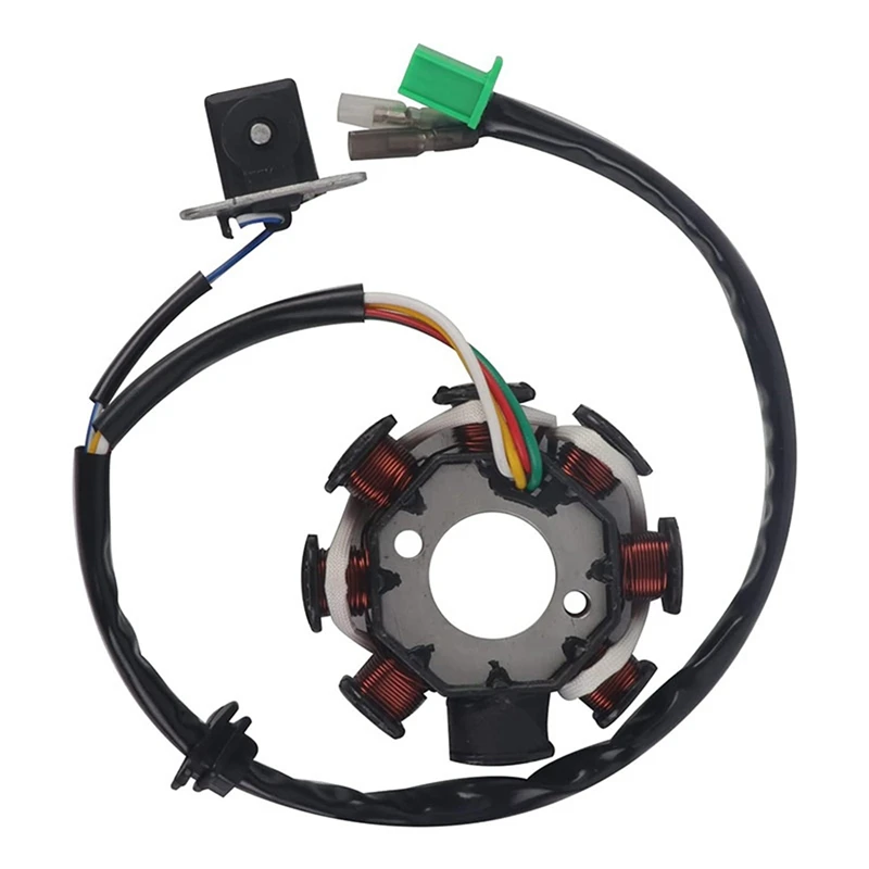 

Статор зажигания Magneto 5 проводов DC 8 полюсная катушка для двигателя GY6 49Cc-180Cc, Скутер мопед ATV багги карт