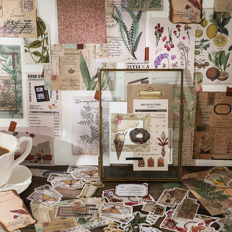 

260 шт., бумажные наклейки в стиле «Ретро»