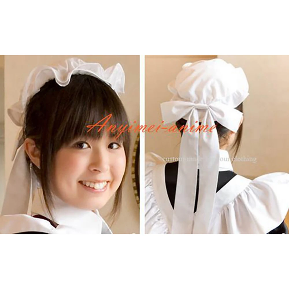 

fondcosplay adult sexy cross dressing sissy maid white Hat Cotton French Uniform headpiece Tailor-made[CK1239]