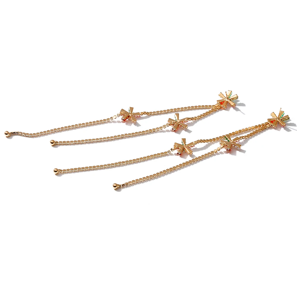 YMYW длинные висячие серьги с кисточками и кубическим цирконием для свадебной