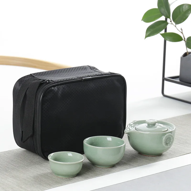 Китайские искусственные керамические портативные чайники для путешествий Gaiwan