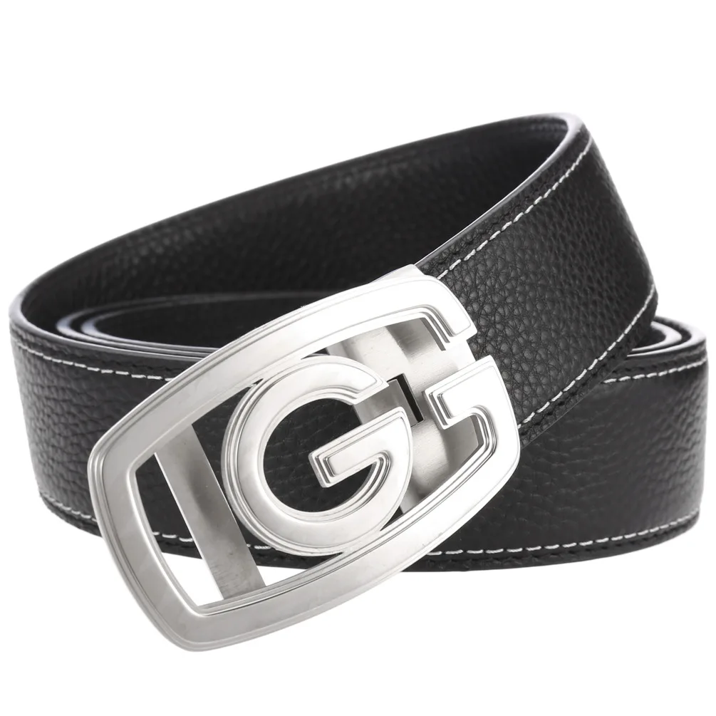 2022 fashion high quality new stainless steel men's first layer belt casual belt women luxury designer brand Automatic buckle gg