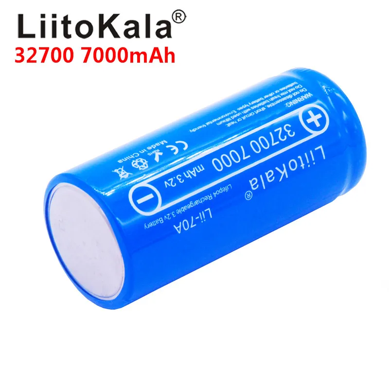 NEW LiitoKala 32700 Lii-70A 3.2v 7000mAh lifepo4 rechargeable battery cell LiFePO4 5C discharge | Электроника