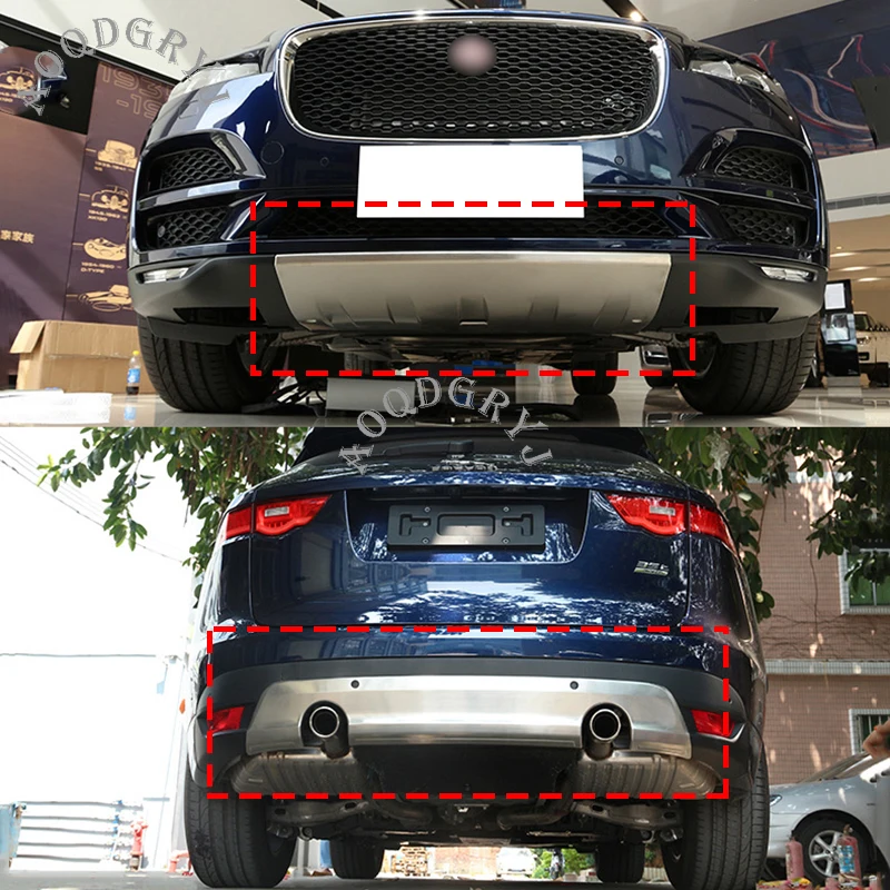 

Автозапчасти для Jaguar F-PACE Prestige Premium 2016-2020, передний и задний бампер из нержавеющей стали, противоскользящая защитная накладка, 2 шт.