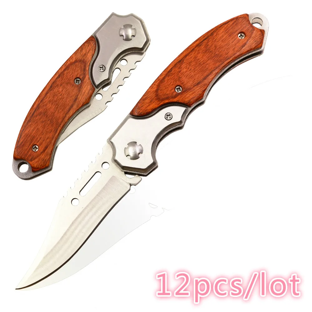 12 шт./партия светодиодный складной карманный нож из нержавеющей стали|Ножи| |