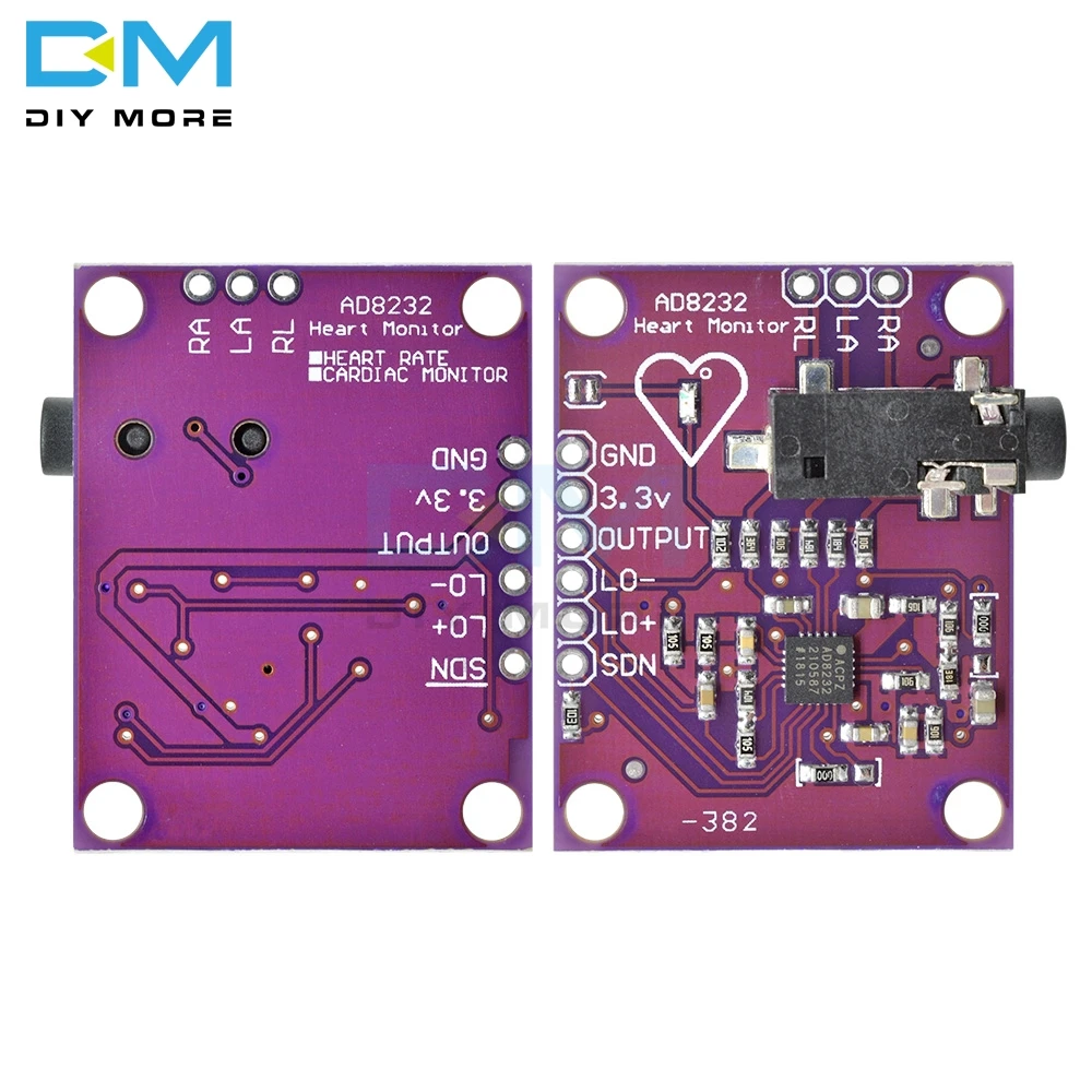 AD8232 physiological measurement Heart Pulse ECG Monitor Sensor Module Single Lead Rate Developemt Kit | Электронные компоненты
