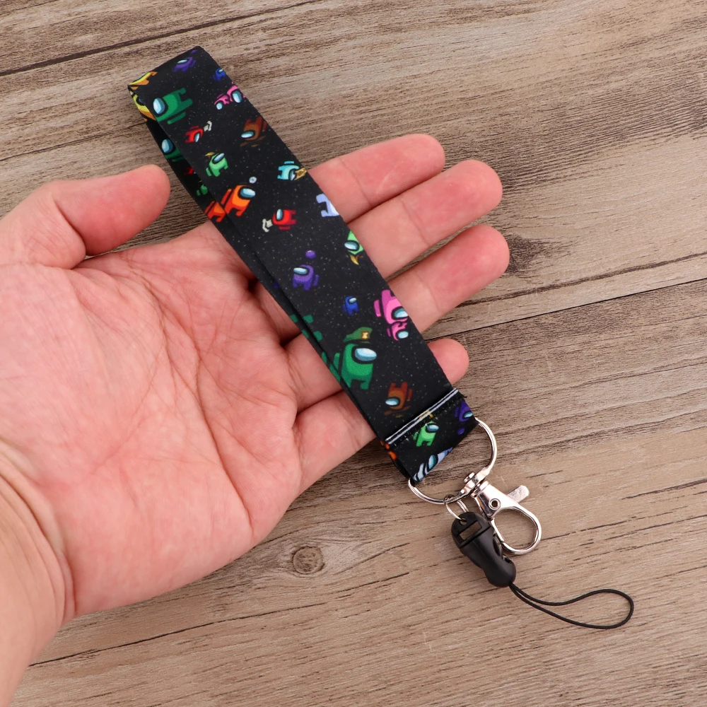 

JF840 Hot Game Robot Keychain Straps Rope Cell Phone Neck Strap Lanyard for ID Card Keychain DIY Lanyard Wrist Rope Hanging Rope