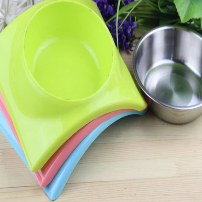 Dog Dual-use Food Bowl Cat Teddy Bear Stainless Steel Single Leak-proof Basin Wash Pet Supplies | Дом и сад
