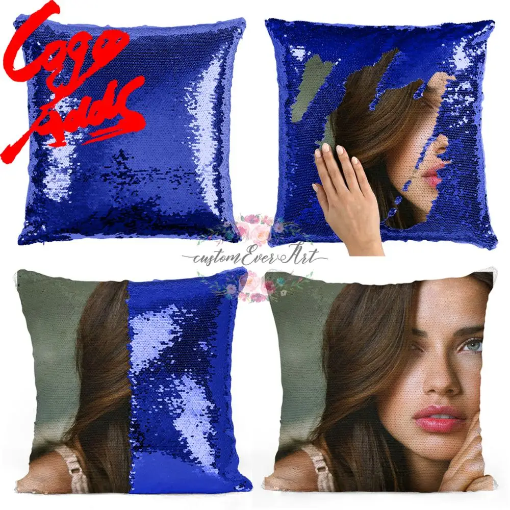 Подушка с блестками Адриана Лима | Наволочка Двухцветная подушка Подарок для нее