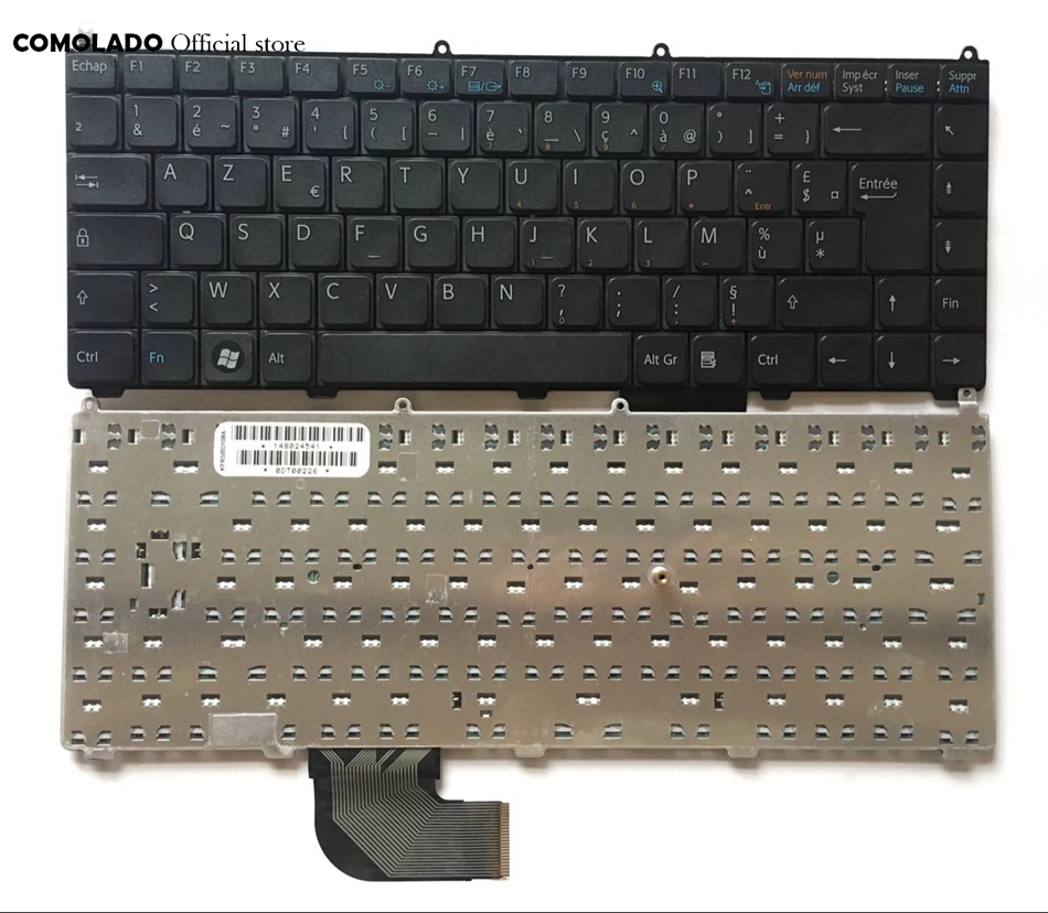 French Azerty раскладная клавиатура для SONY VAIO VGN FE серии черно белая раскладка