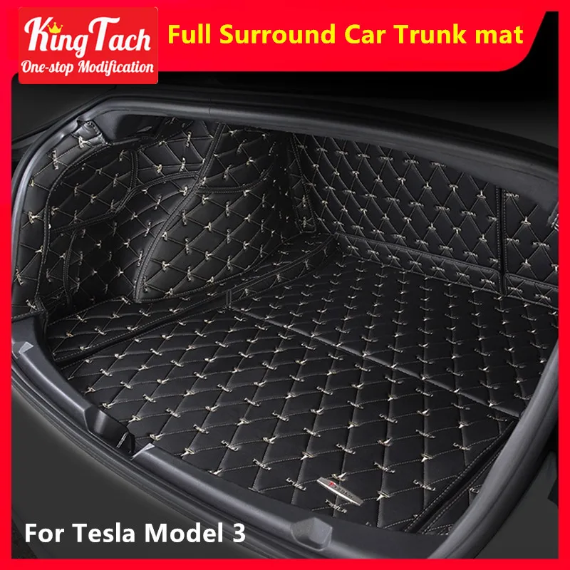 Коврик для багажника автомобиля Tesla Model 3 полный звук высокое качество кожаный