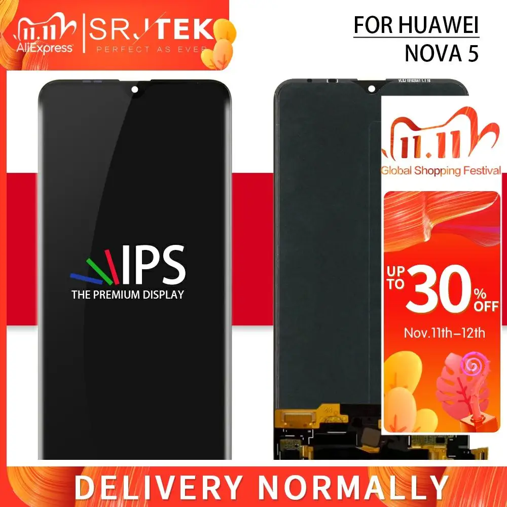 ЖК дисплей для Huawei Nova 5I P20 Lite 2019 сенсорный экран 5 дигитайзер в сборе Pro