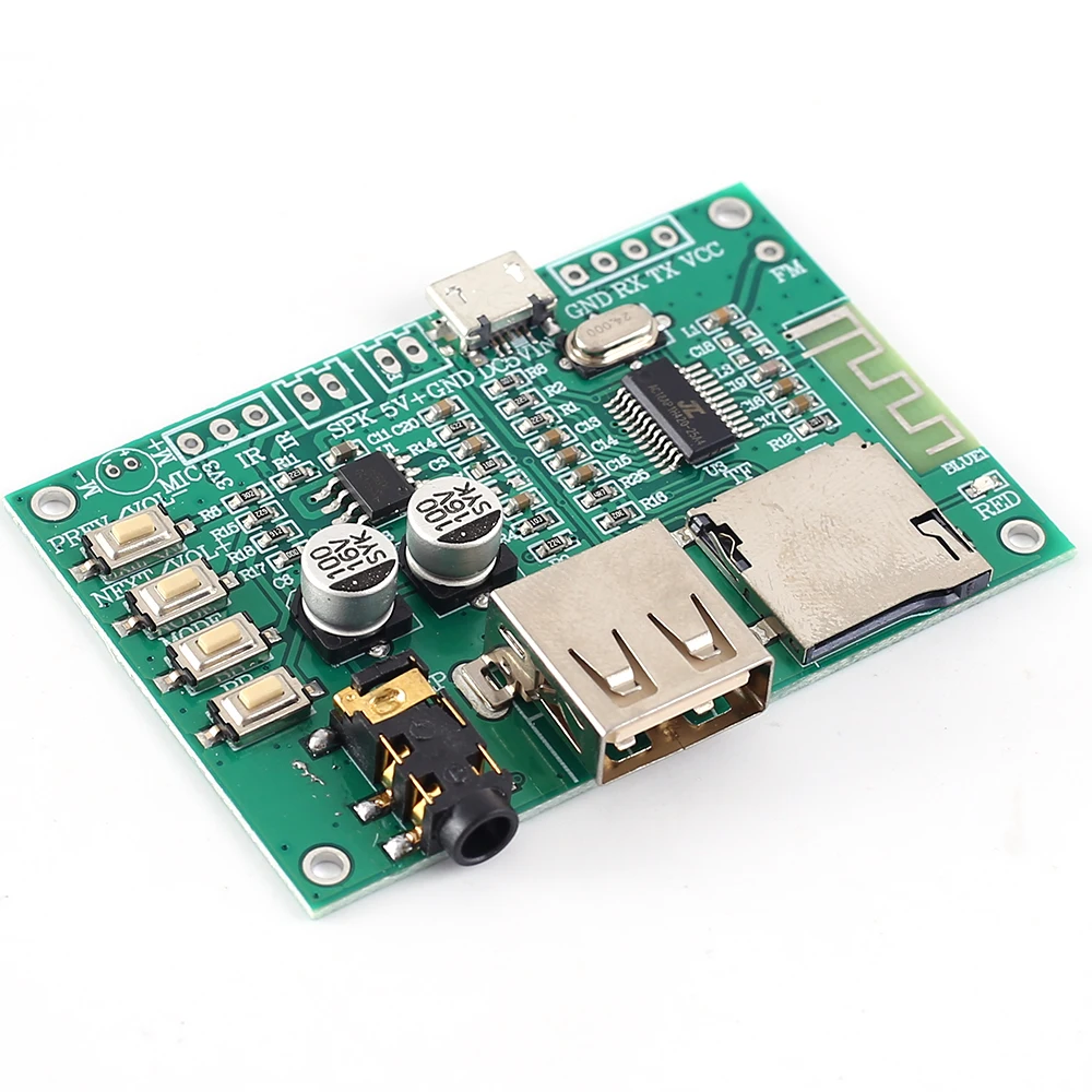 MP3 Bluetooth цифровой модуль усилителя мощности SPP Pass-Through Поддержка FM TF Card/U-Disk |