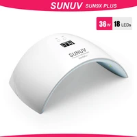 sunuv sun9x plus 36w nail lamp uv lamp nail dryer for uv gel led gel nail machine infrared sensor timer set