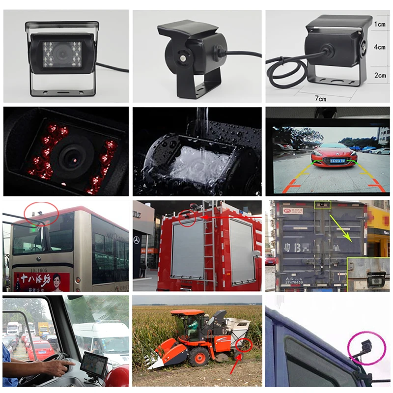 Jansite 7 &quotмонитор в автомобиль TFT ЖК дисплей авиационная Головка проводной камера