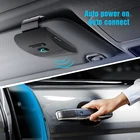 2021 беспроводной автомобильный Bluetooth-совместимый комплект громкой связи V5.0, автомобильный комплект громкой связи, громкая связь, солнцезащитный козырек, автомобильные аксессуары