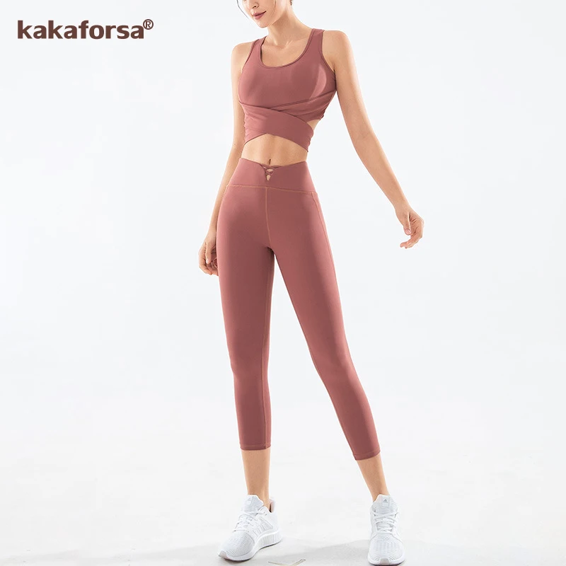 Бесшовный комплект для йоги женская одежда фитнеса спортивная женские