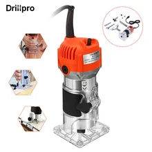 Drillpro 800 Вт 30000р/мин деревообрабатывающий электрический триммер 220 В обрезной станок триммер фрезерная гравировка электроинструменты DIY Drillpro 800 Вт 30000р/мин деревообрабатывающий электрический триммер 220 В обрезной станок триммер фрезерная гравировка электроинструменты DIY