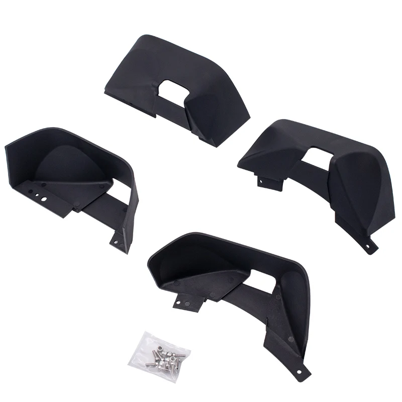 Guardabarros de fibra de nailon para coche de control remoto, accesorio de decoraci&oacute;n para SCX10 II Wrangler, rueda delantera y trasera, 1 Juego-0