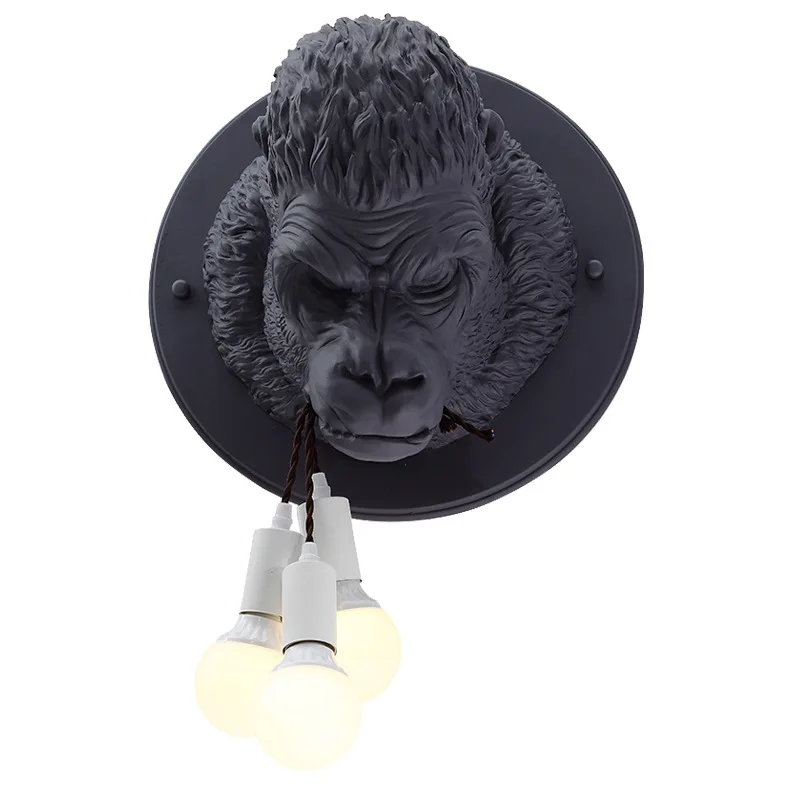 Nordic Creative King Kong Sconce Wall Lamp Lights Living Room Kitchen Light Fixtures Personality Bedroom Decor Wall Light Lamps images - 6