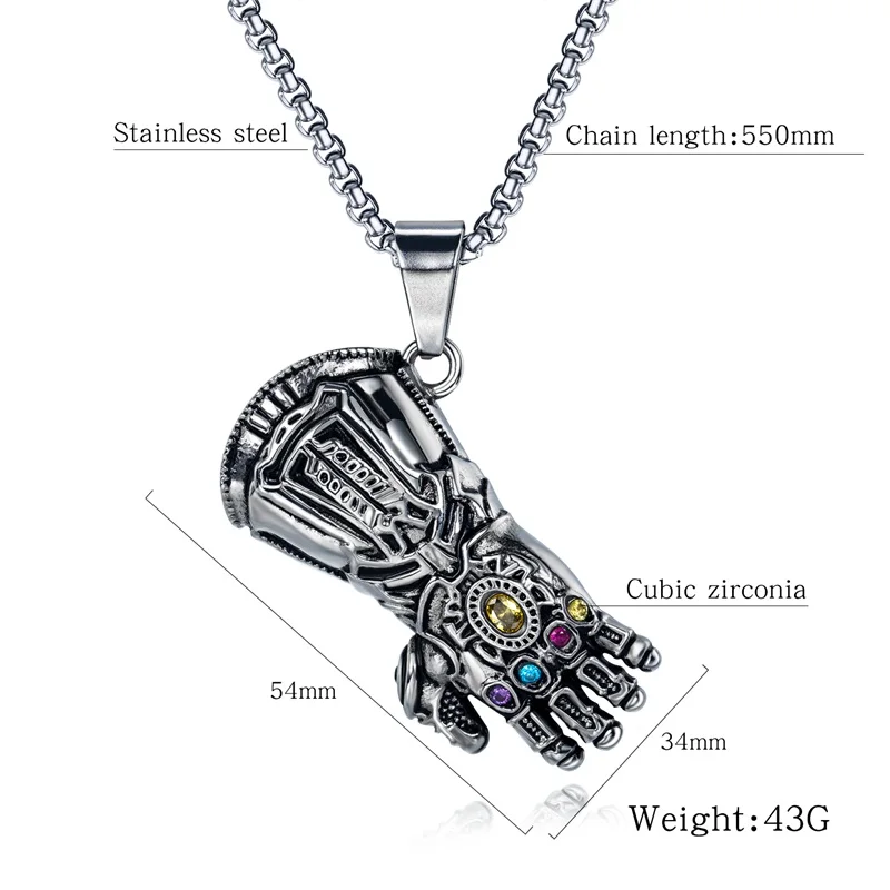 Мужская подвеска из титановой стали в форме перчаток | Украшения и аксессуары