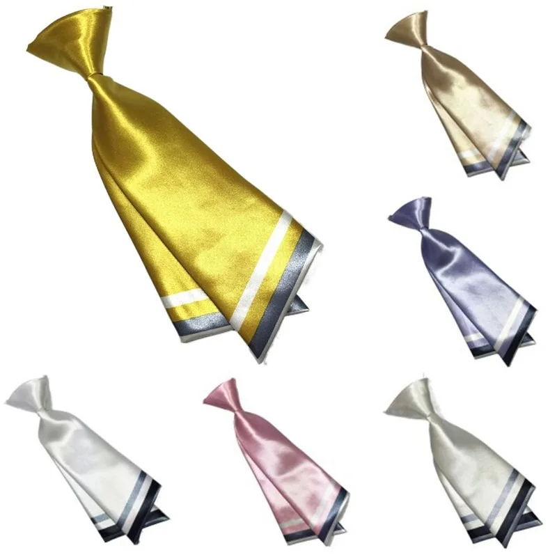 

Tie Necktie Baby School Boys Kids Neck Tie Children Tie Wedding Fashion Yellow Pink Solid Girls