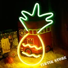 Дропшиппинг, светодиодный неоновый светильник, ананас, ананас, неоновая роспись, фоновое украшение на стену, Рождество, принцесса, комната, светильник