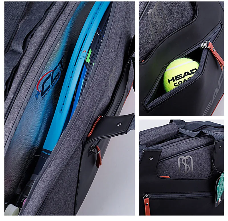 Tennis Squash Rackets Bag Head New Women Sharapova Same Type Shoulder Bags 6-9 Rackets Durable High Quality Handbag Storage Bag