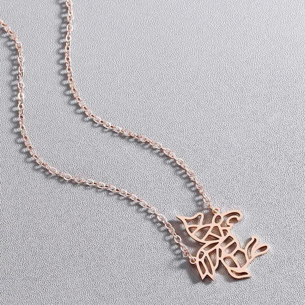 Чандлер оригами для ручной работы животное ожерелье из нержавеющей стали