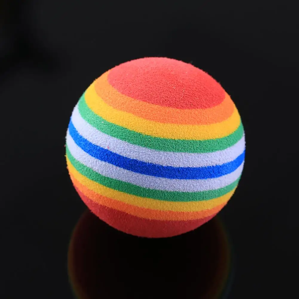 Милая жевательная игрушка для домашних животных Радужный шар игры искусственная