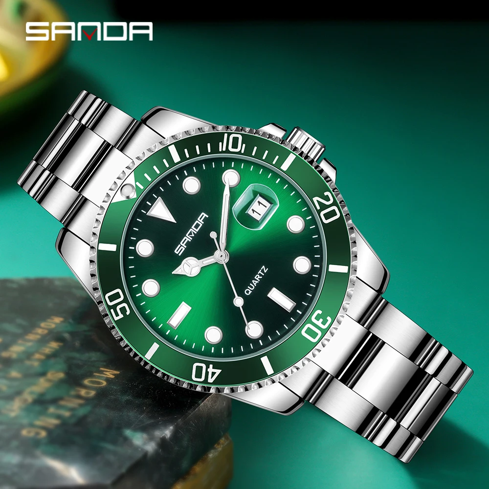 

SANDA Fashion Men's Watches Luxury Top Brand Quartz Watch Date Clock Waterproof Business Watches for Men Relogio Masculino