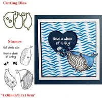 cute whale of a time 2021 new transparent stamps and dies for diy scrapbooking paper card making craft supplies clear stamps