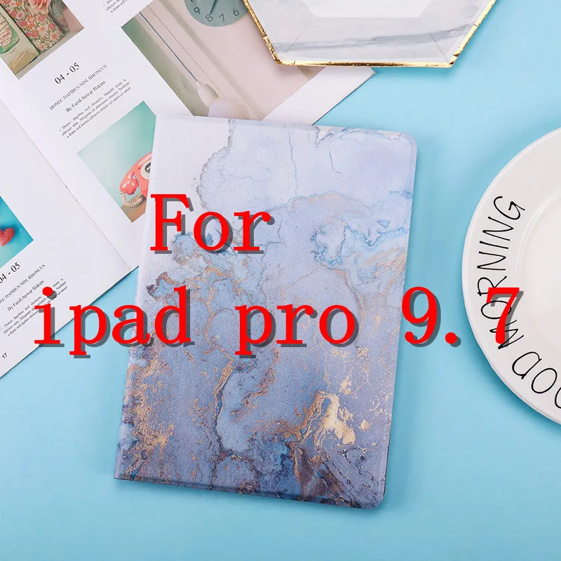 pro9.7AS picture Мраморный Чехол для iPad Pro 10,5 чехол iPad Air чехол из кожи ПУ и ПК Жесткий Чехол-подставка для iPad чехол 9,7 Pro Чехол Funda - Цвет: pro9.7AS picture