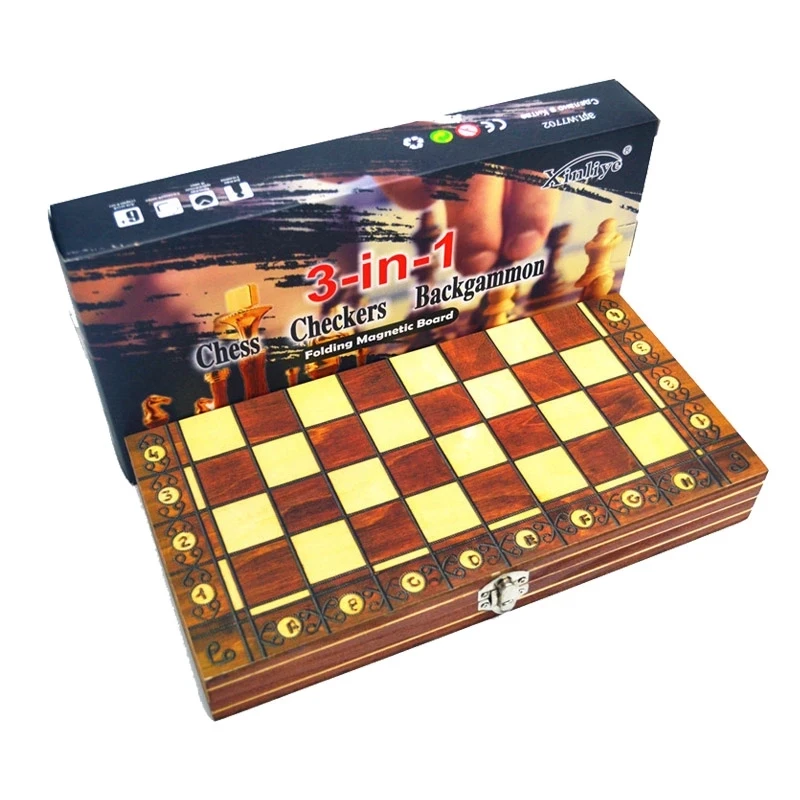 

Магнитные деревянные шашки 3 в 1, шахматная игра, старинные шахматы, дорожные шахматы, набор деревянных шахматных изделий, шахматная доска, п...