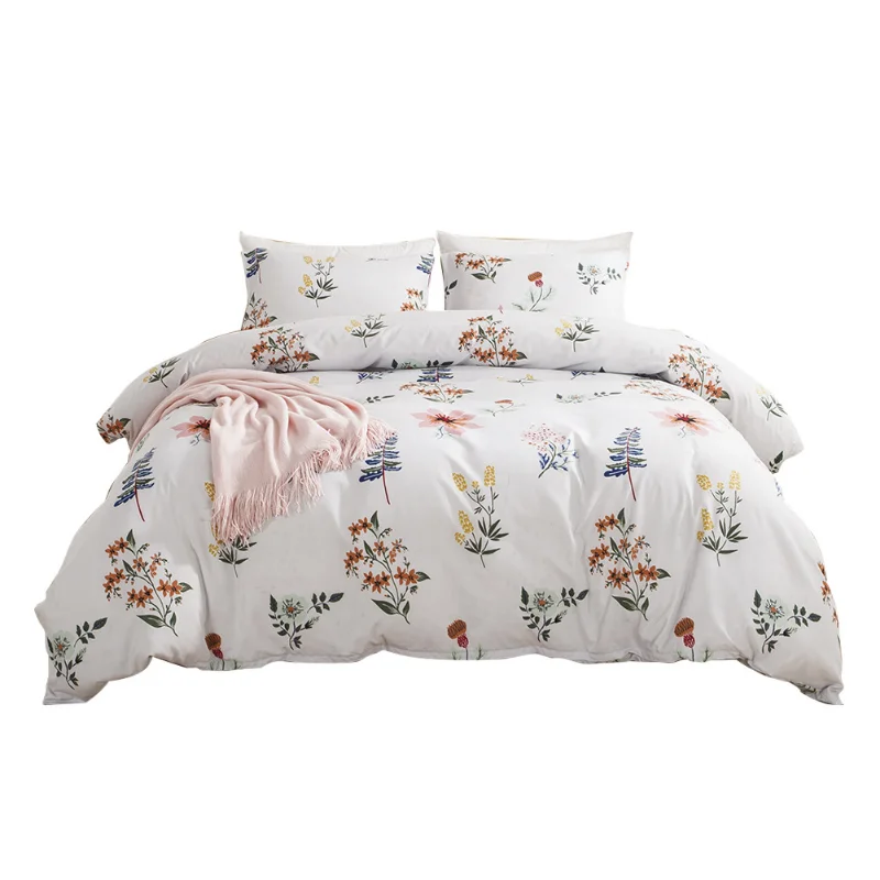 

Bedding Bag With Pillowcases Flower Bedding Set Quilt Cover Men Women Girls Soft Home Bedclothes Single Twin Queen King Size