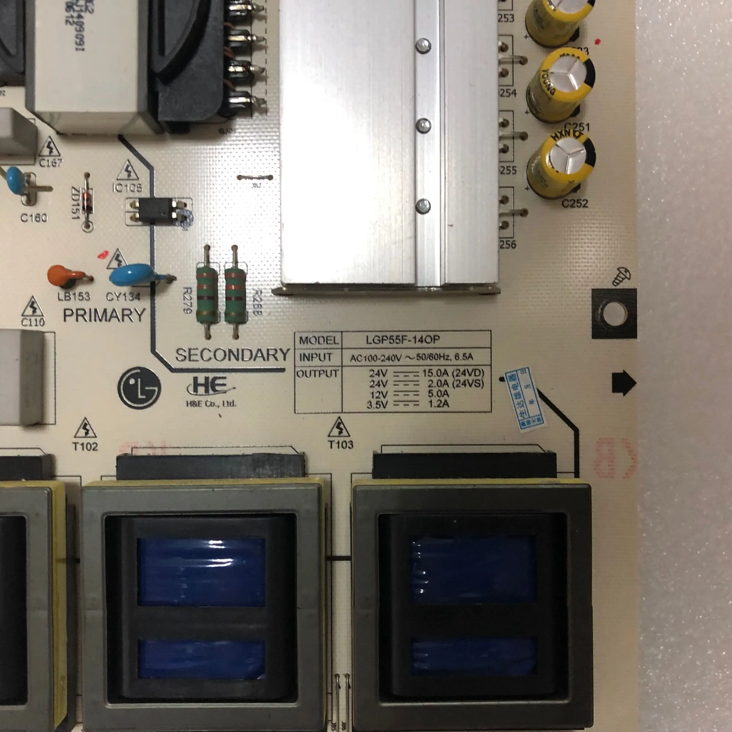 Бесплатная доставка оригинальный 100% протестированный блок питания для LG 55EC9300 CA