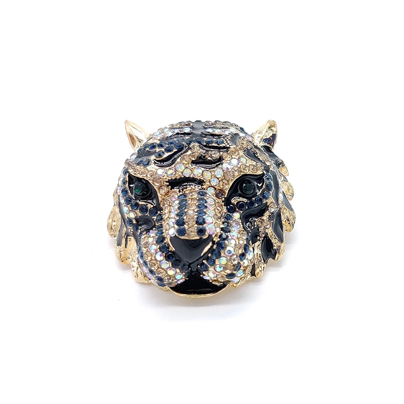 

PD BROOCH 2021 New Domineering Tiger Head Brooch Men's Clothing Accessories Suit Corsage Brooches for Men Jewelry