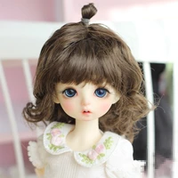 bjd doll imitation hair is suitable for 13 14 16 18 stylish versatile korean half bun head imitation mohair hair hair wig
