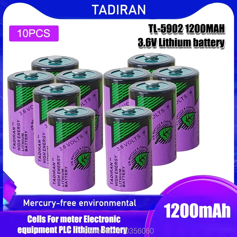 10 шт. для TADIRAN 1/2AA ER14250 3 6 V TL 5902 PLC оборудование nc машина счетчик газа зонд литиевая