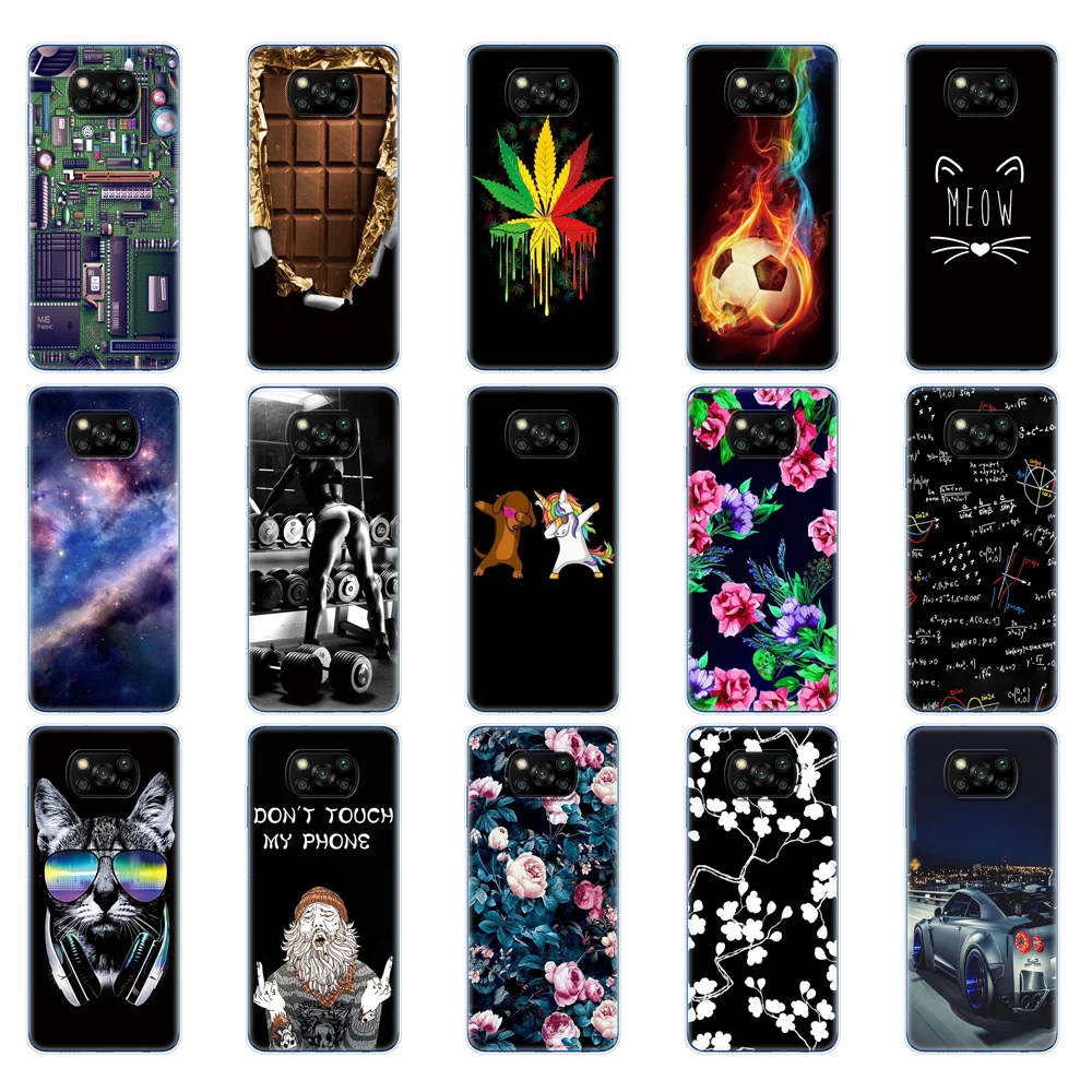 for xiaomi poco x3 nfc case silicon soft back for poco x3 pro case tpu bumper for poco x 3 pocox3 nfc 6 67 global phone cover free global shipping